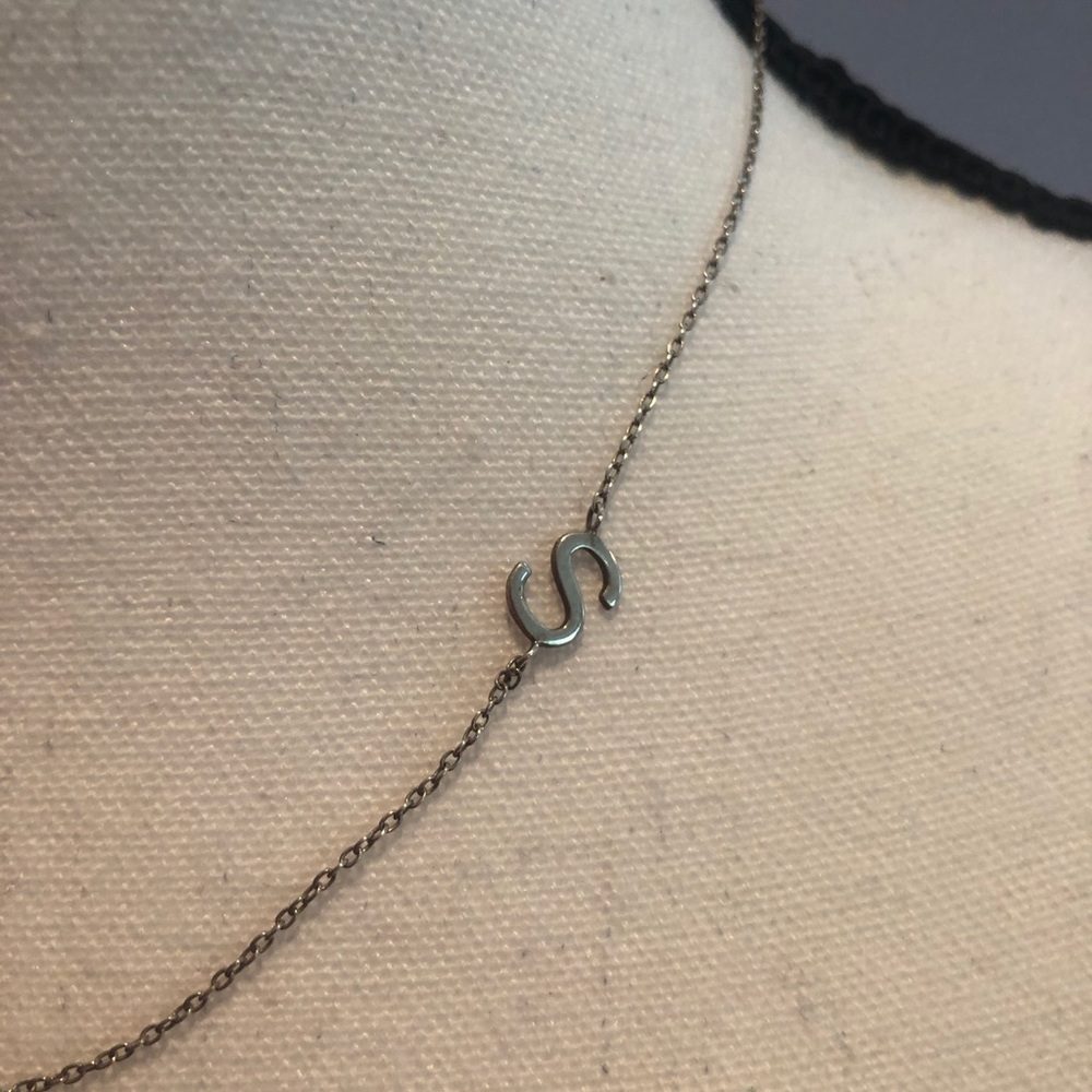 “S” Initial Necklace In Silver - image 1